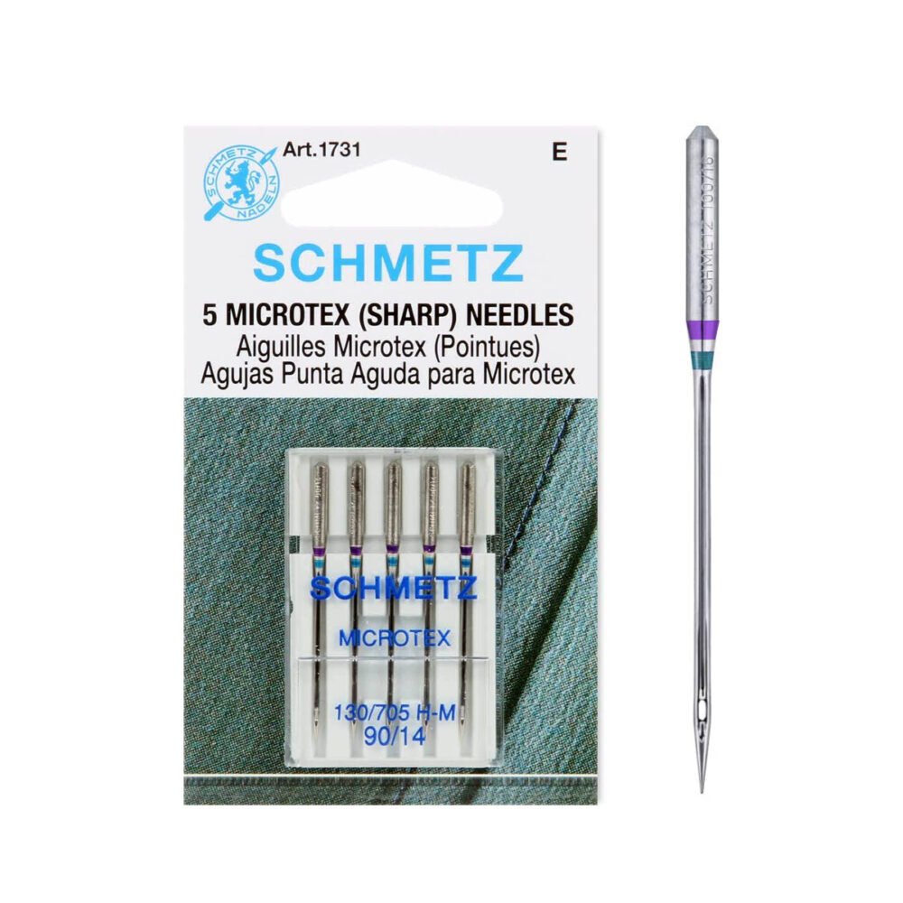 Agujas Schmetz Microtex de punta aguda - Para coser tejidos finos y densos - ArtecolorVisual