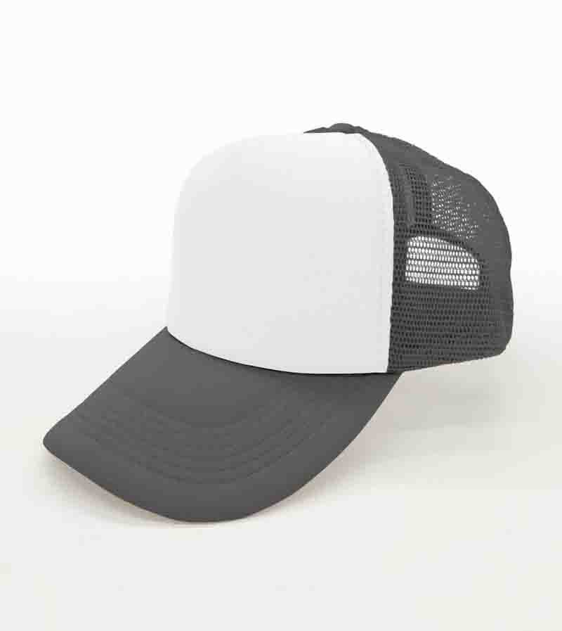 gorra negra con frente blanco sublimable con visera curva - ArtecolorVisual