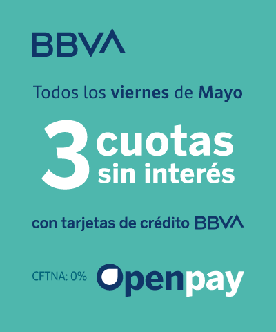 Openpay - 3 cuotas sin interés con tarjetas del BBVA   Todos los viernes de Abril